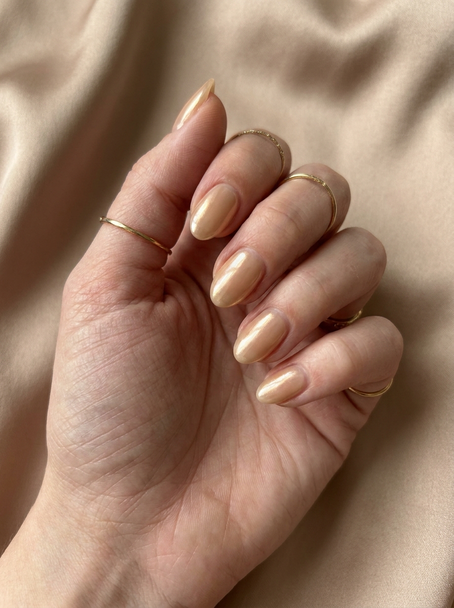 Gold Glazed Nails als Glazed Nails Inspiration 2026
